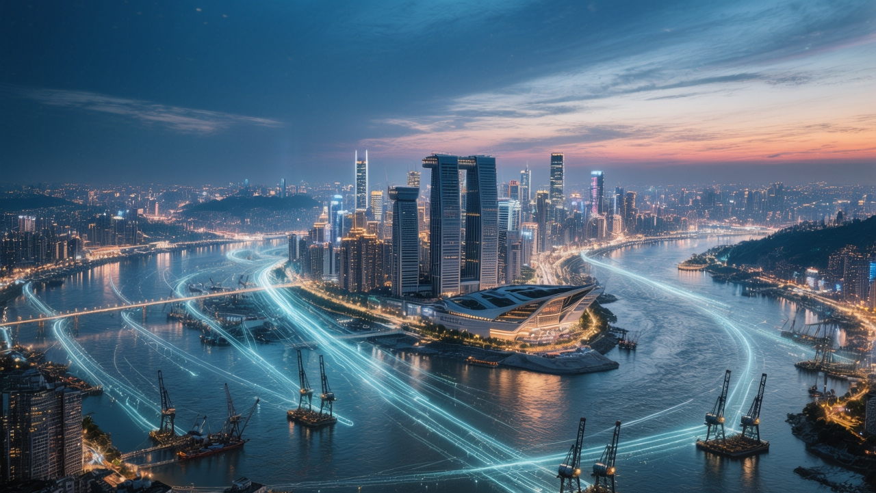 重庆夜景 - 两江交汇